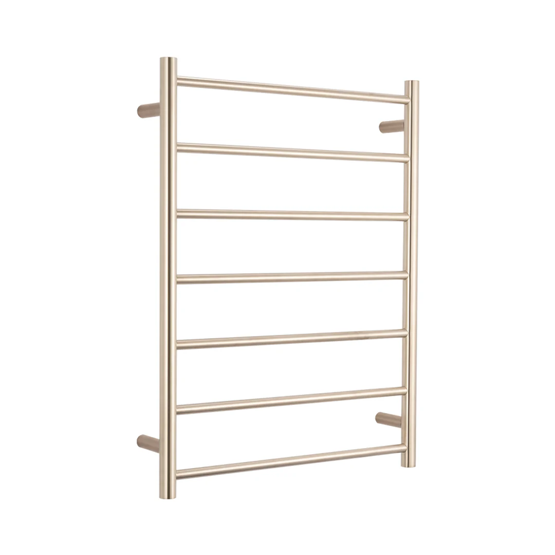 Radiant Warm Brushed Nickel 600 X 800Mm Round Heated Towel Rail Left - Image 4