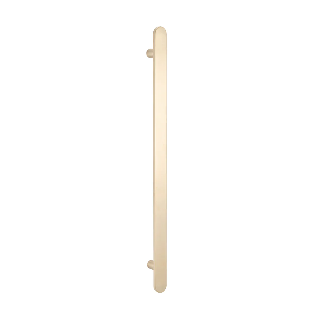 Radiant Warm Brushed Nickel Flat Profile Vertical 930Mm Non Heated Single Bar Towel Rail