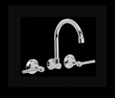 Ram Dorset Wall Sink Set Chrome Lever Ceramic Disc - Image 3