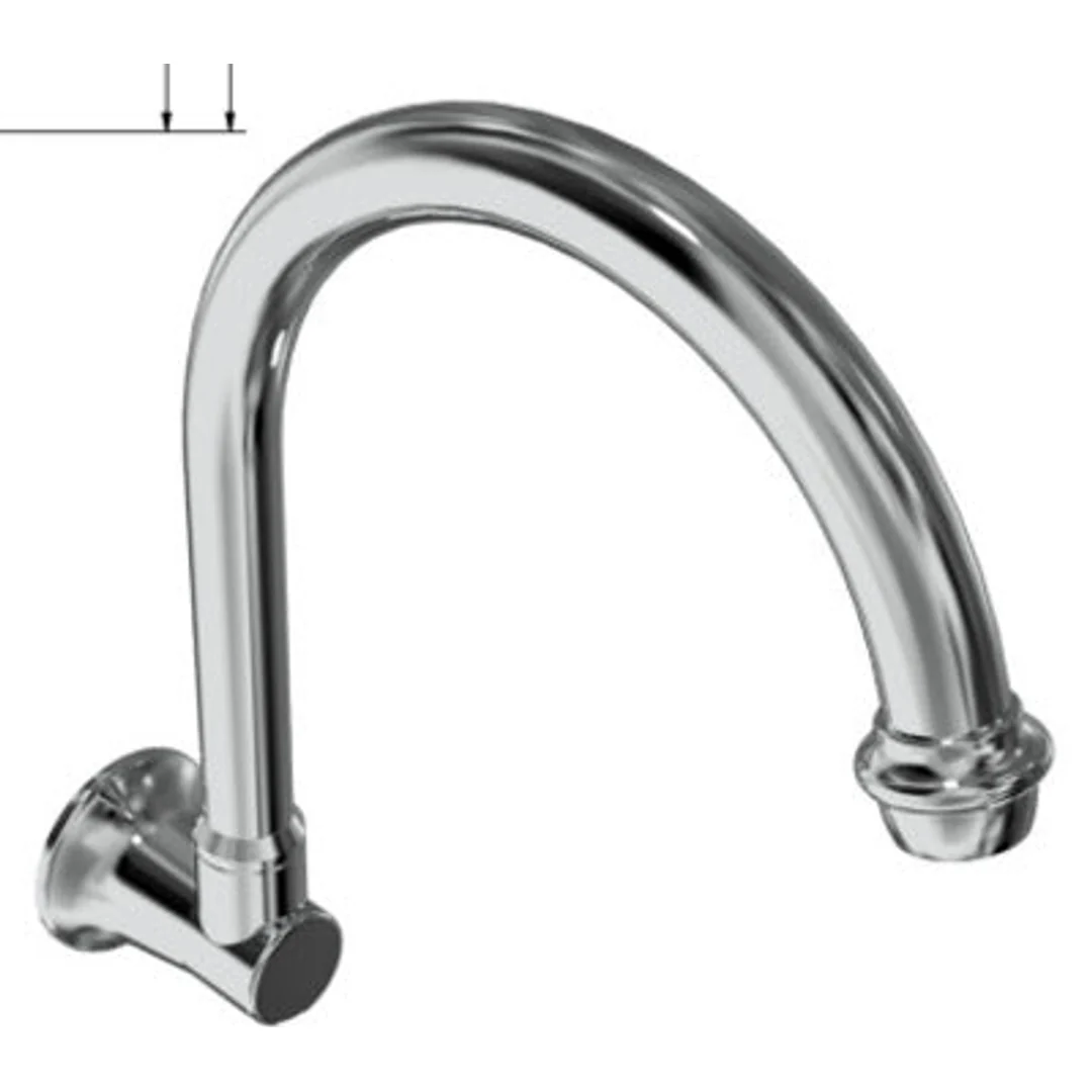 Ram Merino Hob Sink Gooseneck Spout 175mm Chrome White - Image 2