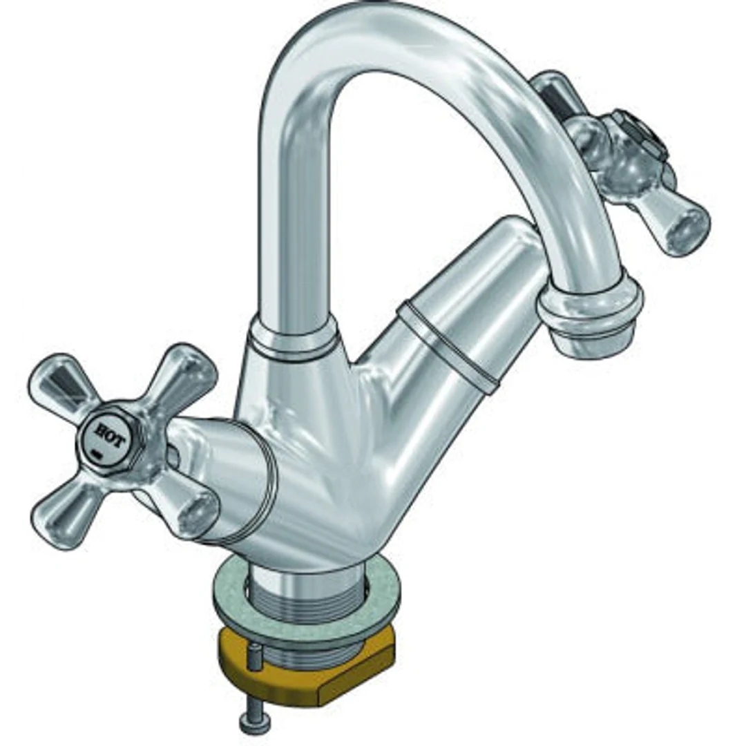 Ram Merino Twin Basin Tap Chrome - Image 2