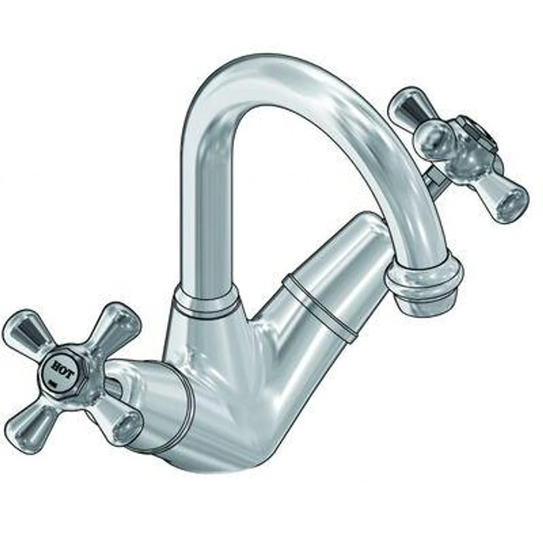 Ram Merino Twin Sink Tap Chrome - Image 2