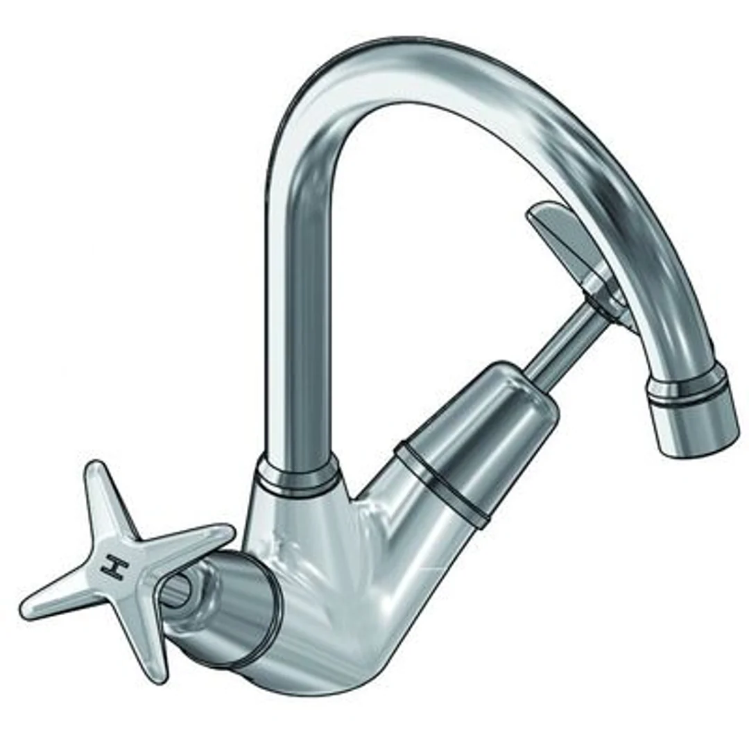 Ram Southern Cross Twin Sink Tap Chrome - Image 2