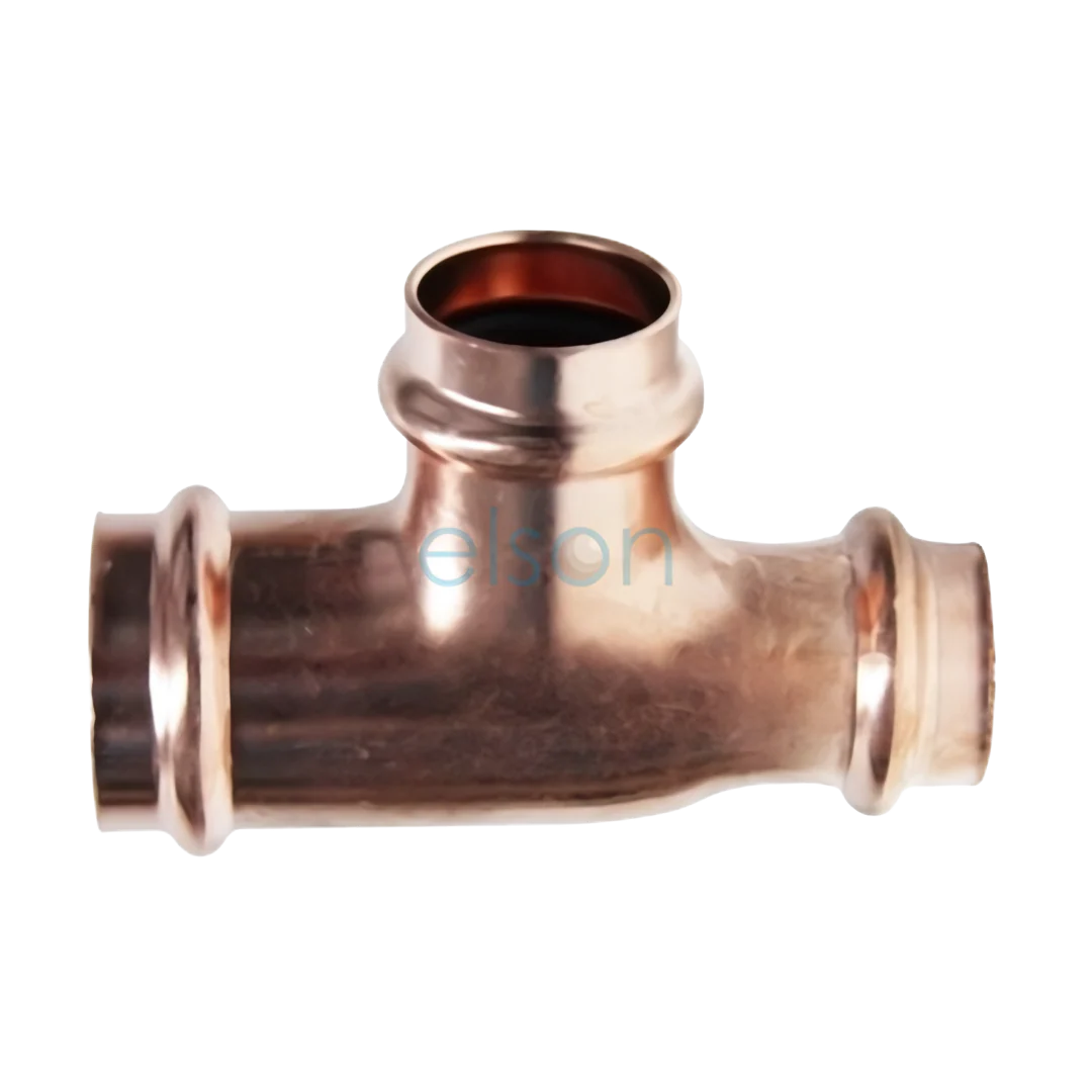 Copper Press Reducing Tee - Water
