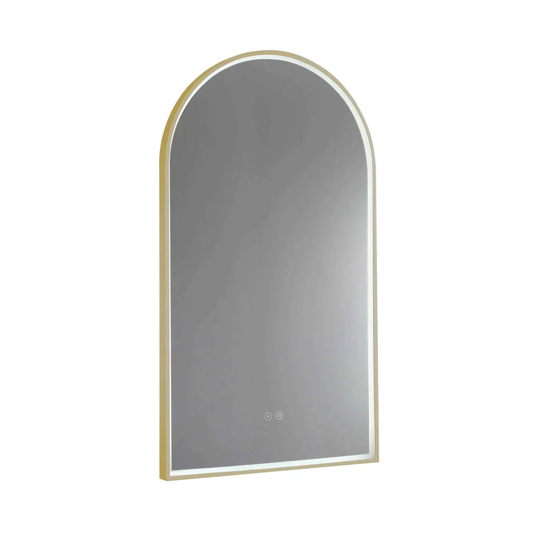 Remer Arch 500D Led Mirror Nordic Gold Frame With Mirage Magnifier