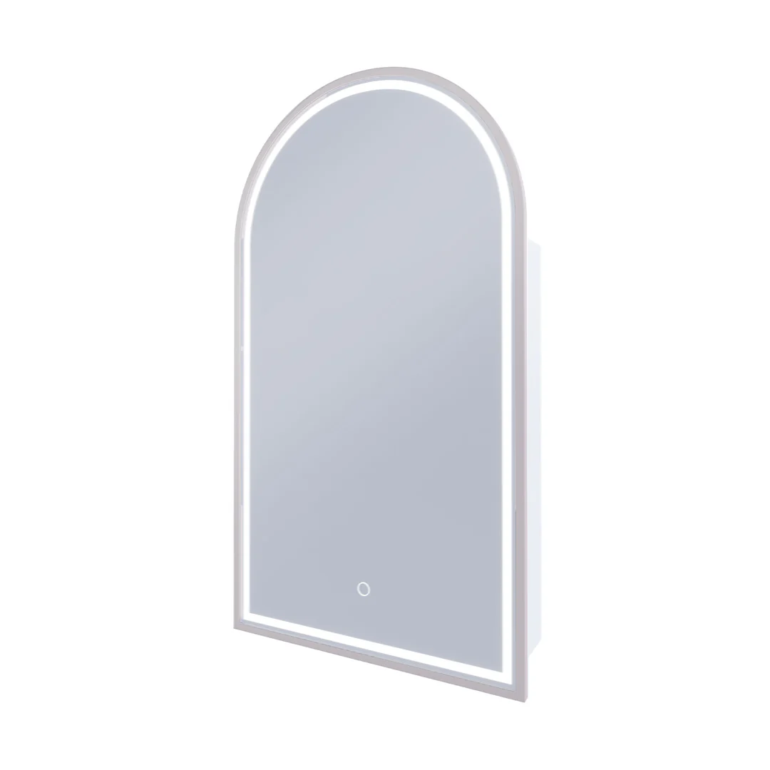 Remer Blanca Led Shaving Cabinet With Brits Nickel Frame