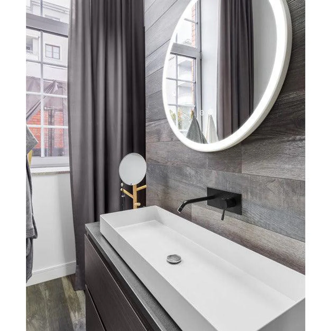 Remer Eclipse 600 Black Led Mirror 600W X 600H X 33D E60D-Mb - Image 4