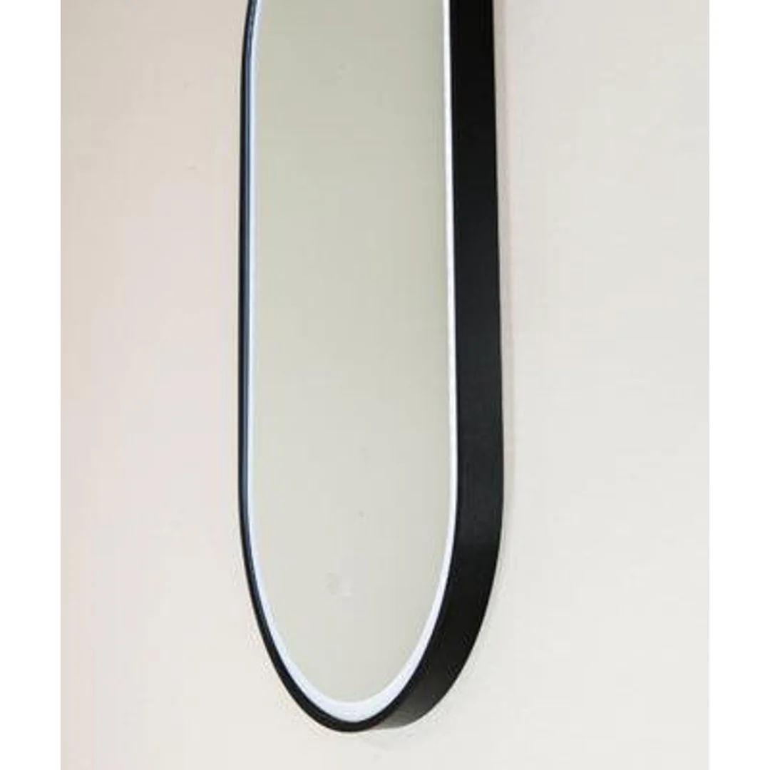 Remer Gatsby 450 Matt Black Led Mirror 460W X 910H X 40H G4590D-Mb
