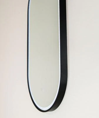 Remer Gatsby 450 Matt Black Led Mirror 460W X 910H X 40H G4590D-Mb - Image 3