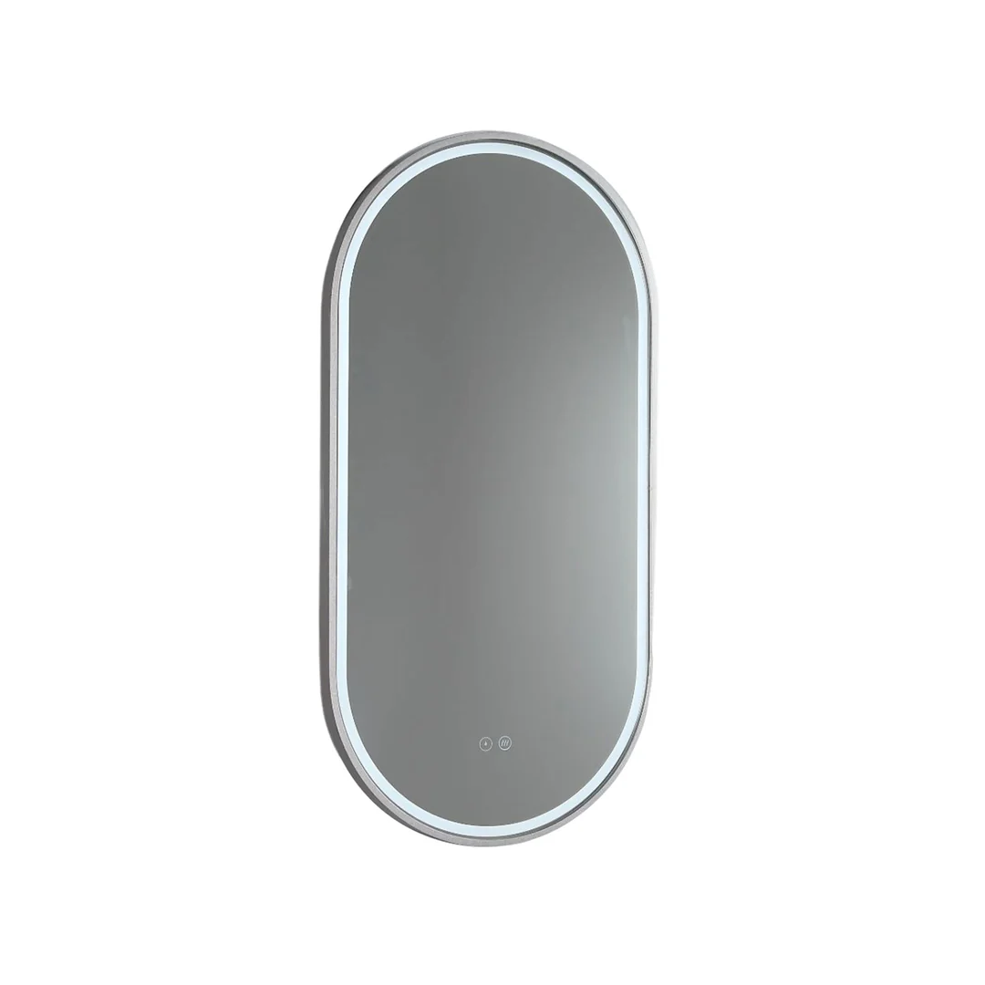 Remer Gatsby Led Mirror Brits Nickel Frame With Mirage Magnifier