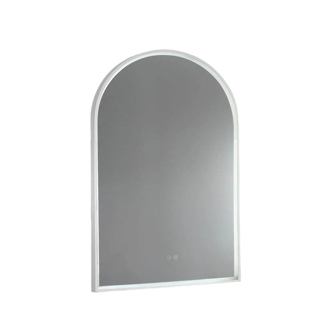Remer Great Arch 700D Led Mirror Milano White Frame With Mirage Magnifier