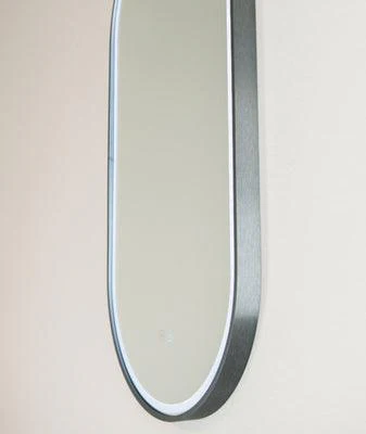 Remer Great Gatsby 450 Gun Metal Led Mirror 460W X 1210H X 40H Gg45120D-Gm - Image 3