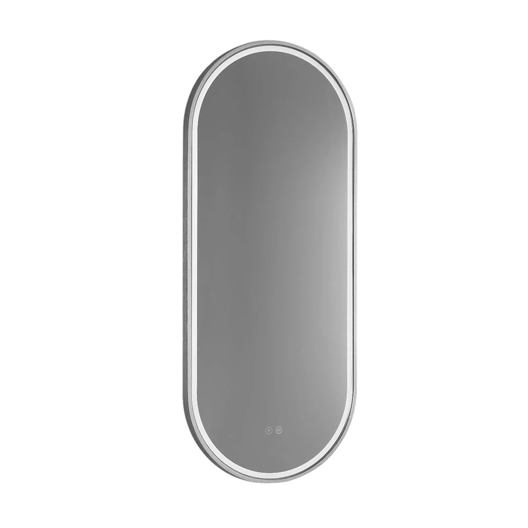Remer Great Gatsby Led Mirror Brits Nickel Frame With Mirage Magnifier