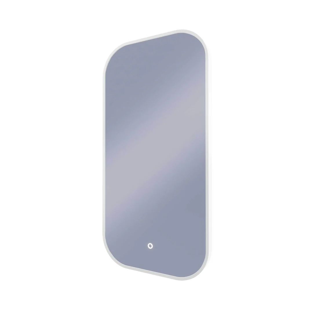 Remer I-Series 450 Soft Rectangle Led Mirror With Demister Milano White Frame
