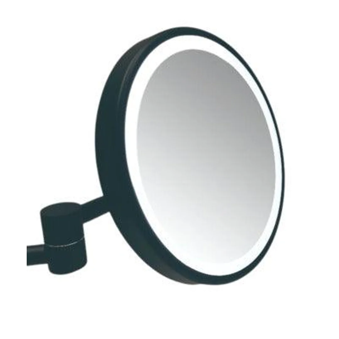 Remer Illusion Matt Black Led Mirror On Swivel Arm 203W X 203H X 24D Id-X5-Mb - Image 2