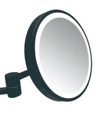 Remer Illusion Matt Black Led Mirror On Swivel Arm 203W X 203H X 24D Id-X5-Mb - Image 3