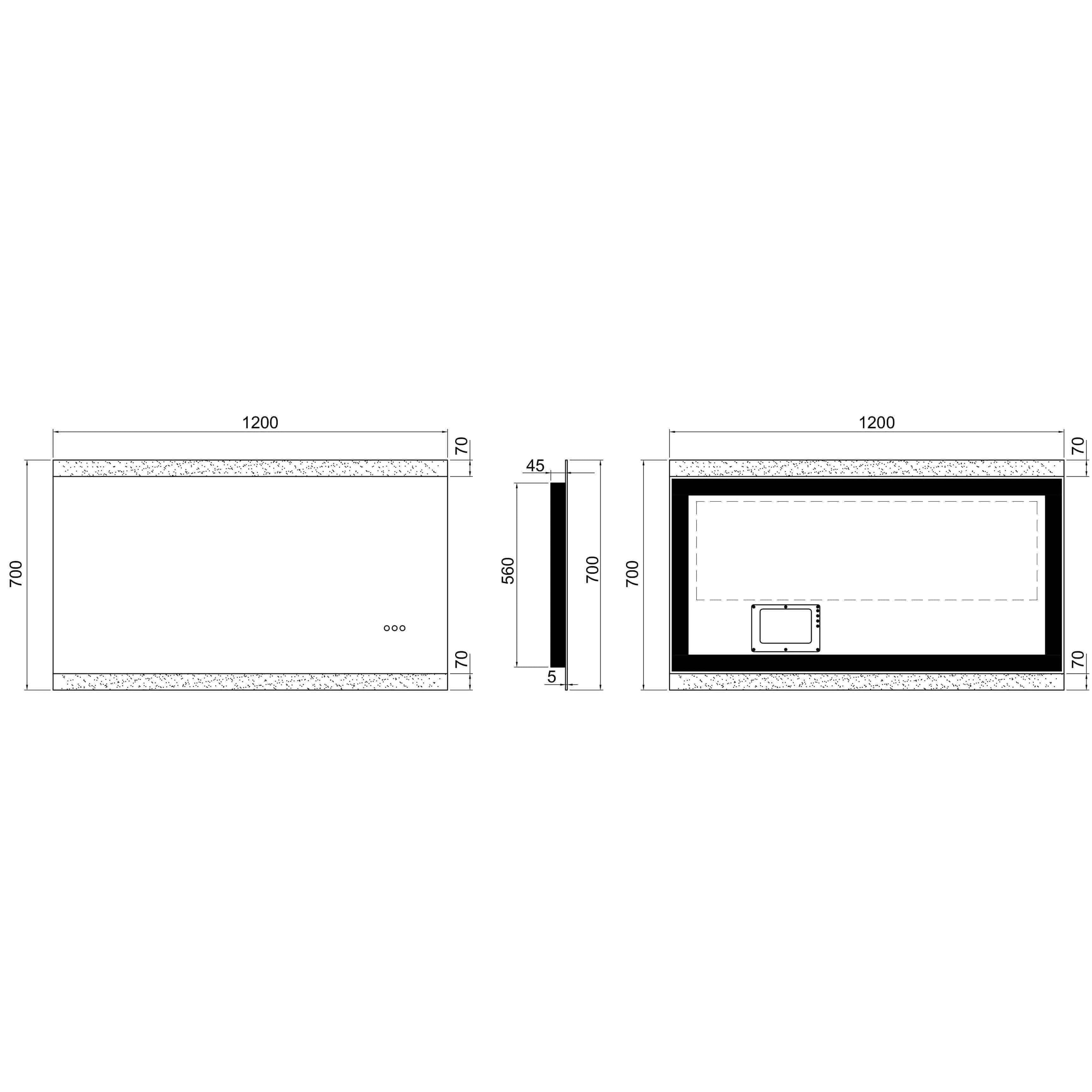 Remer Miro Premium Led Mirror With Bluetooth Speakers - 1200W X 700H X 50D - Image 3