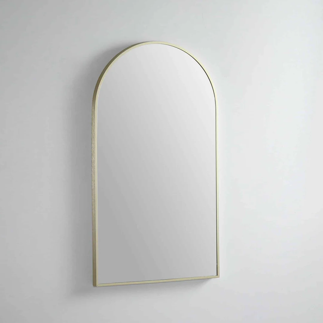 Remer Modern Arch Mirror - 510 x 910, Brushed Brass - Image 2