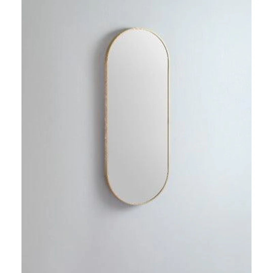 Remer Modern Oblong 460X1210 Brushed Brass Mirror 460W X 1210H X 40D Mo46121-Bb - Image 2
