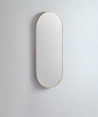 Remer Modern Oblong 460X1210 Brushed Brass Mirror 460W X 1210H X 40D Mo46121-Bb - Image 4