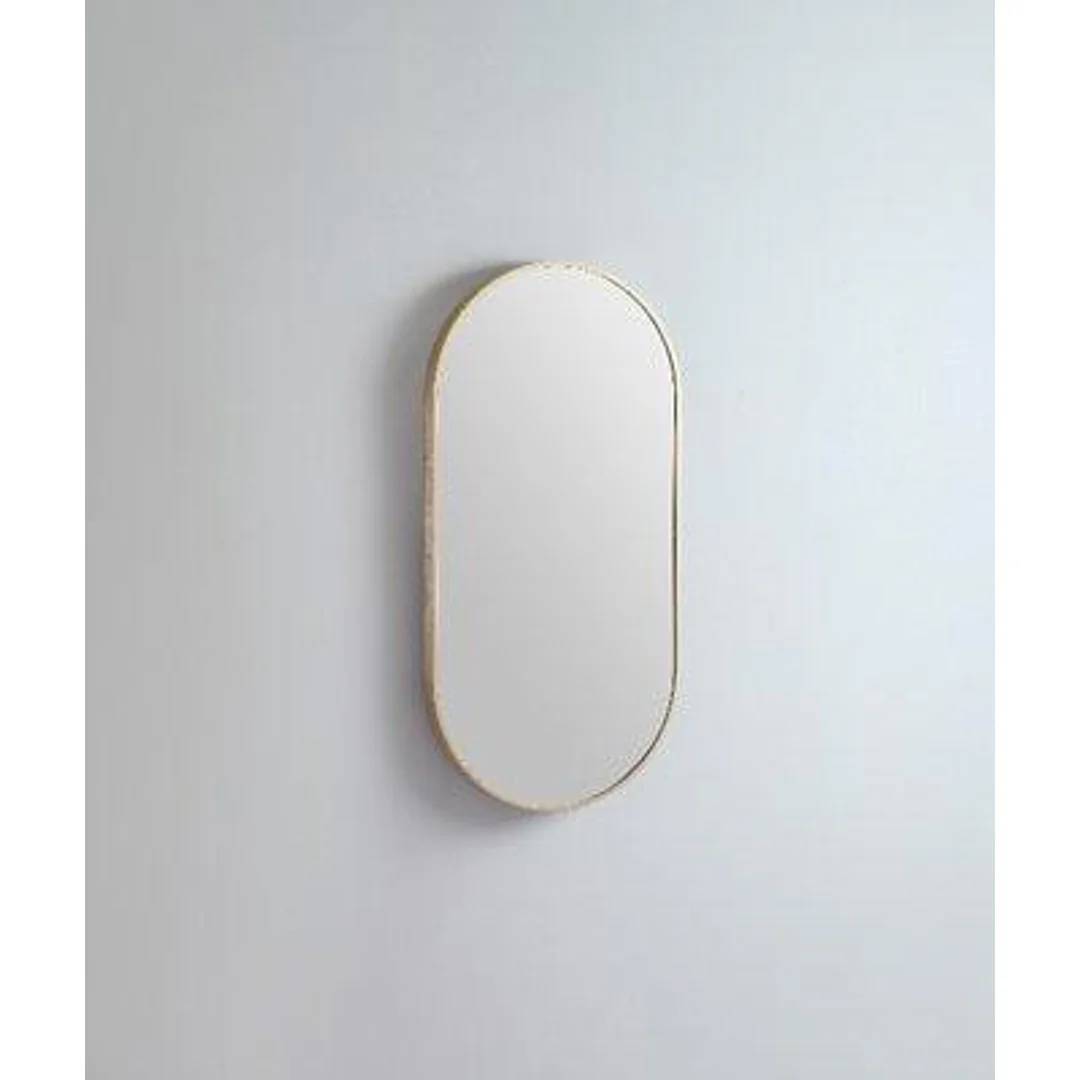 Remer Modern Oblong Mirror 460W X 910H X 40D - Brushed Brass - Image 2