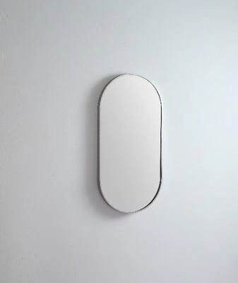 Remer Modern Oblong Mirror 460W X 910H X 40D - Brushed Nickel - Image 4