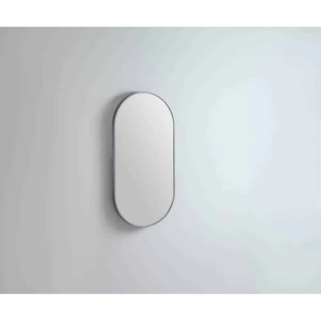 Remer Modern Oblong 460X910 Georgian Metal Framed Mirror With Mirage Magnifier