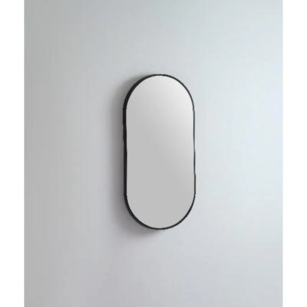 Remer Modern Oblong Mirror 460W X 910H X 40D - Matt Black - Image 2
