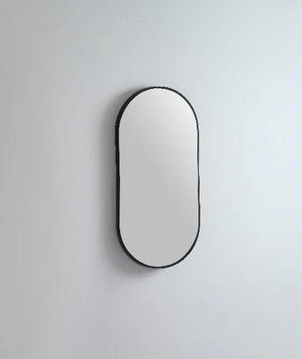 Remer Modern Oblong Mirror 460W X 910H X 40D - Matt Black - Image 4