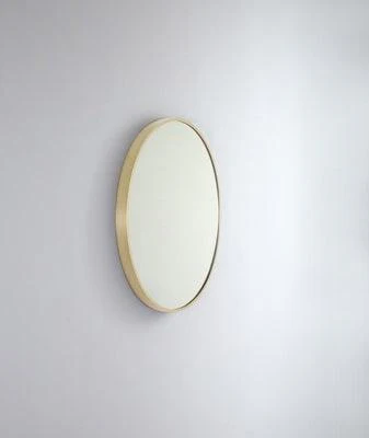 Remer Modern Round 810 Brushed Brass Mirror 810W X 810H X 40D Mr81-Bb - Image 3