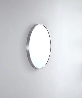 Remer Modern Round 810 Brushed Nickel Mirror 810W X 810H X 40D Mr81-Bn - Image 4