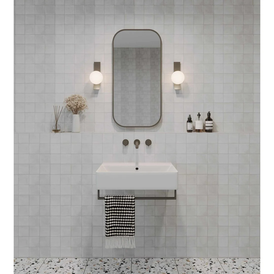 Remer Modern Soft Rectangle Mirror 450X900 Georgian Metal Framed With Mirage Magnifier