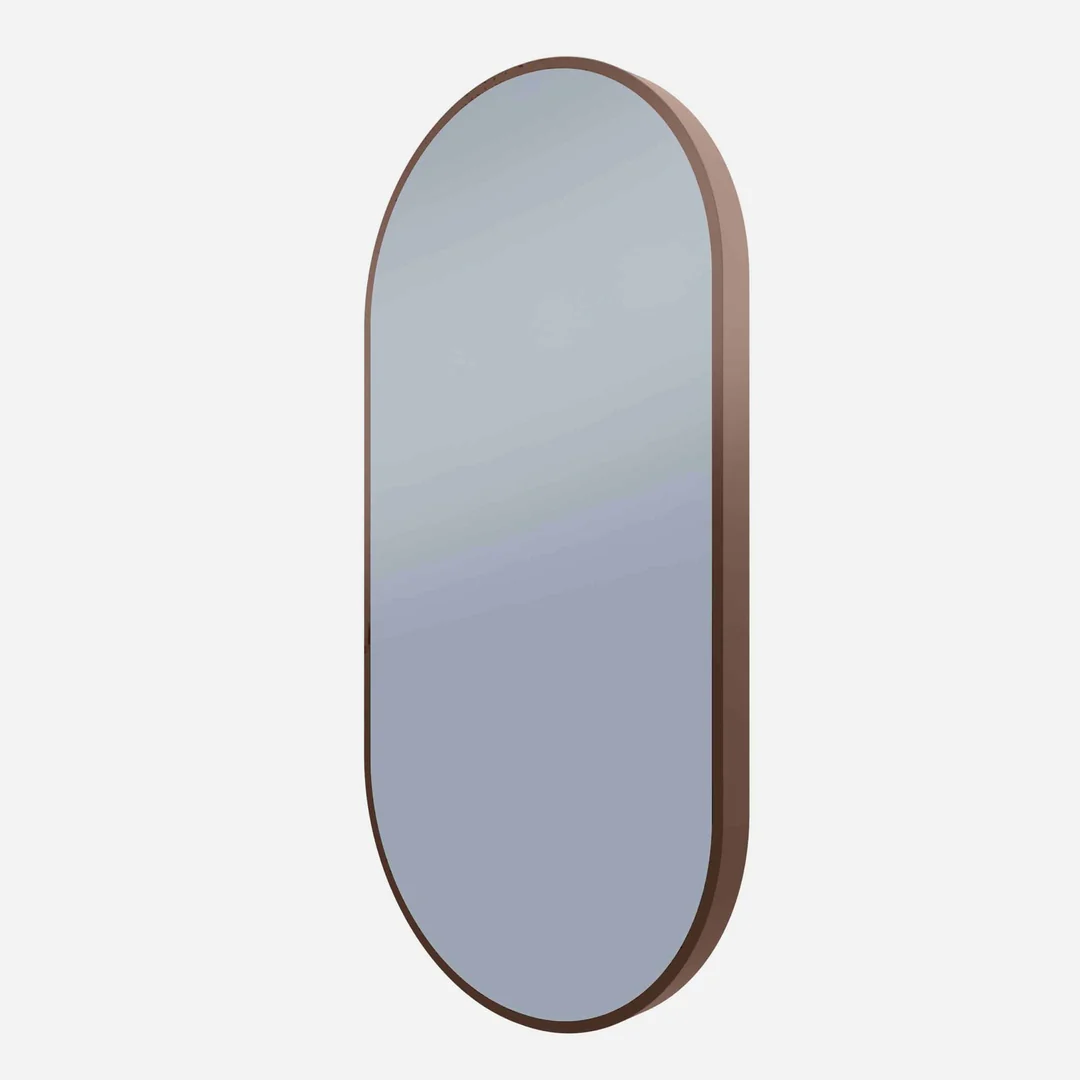 Remer O-Series Oblong Backlit Led Mirror With Demister Cuban Bronze Frame