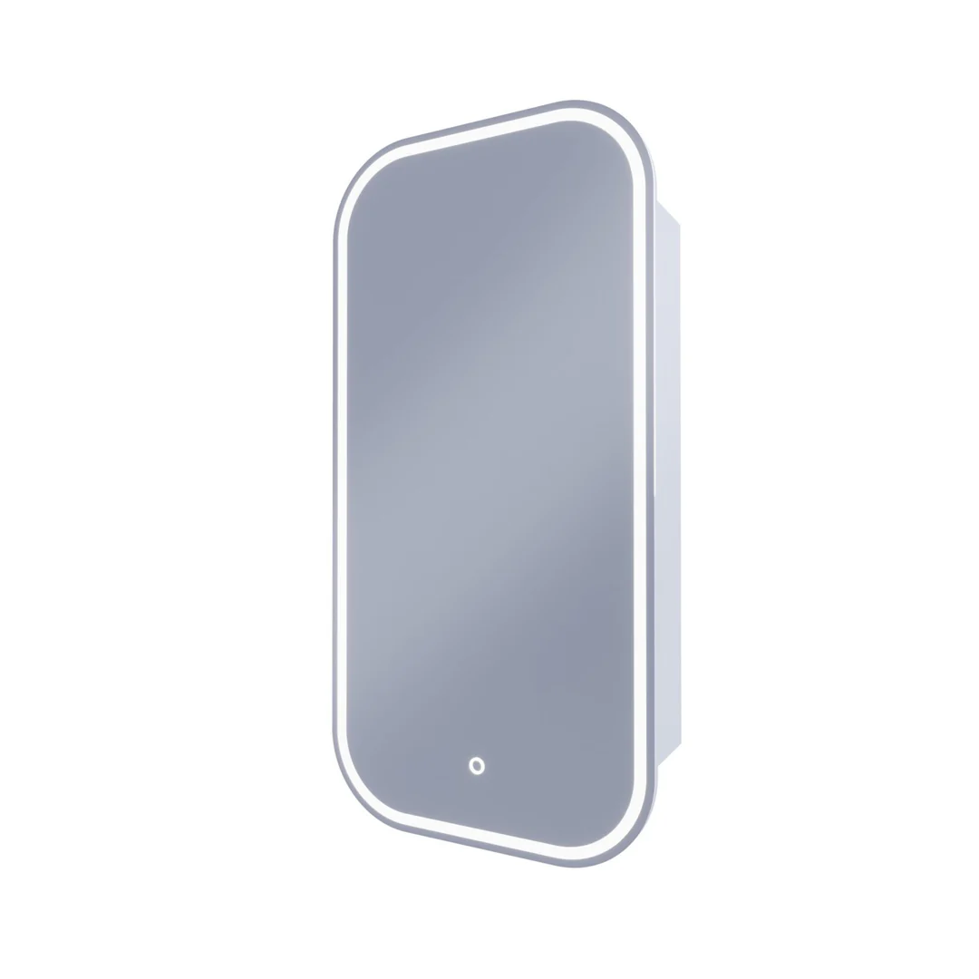 Remer Piazza Led Shaving Cabinet With With Baltic Brass Frame