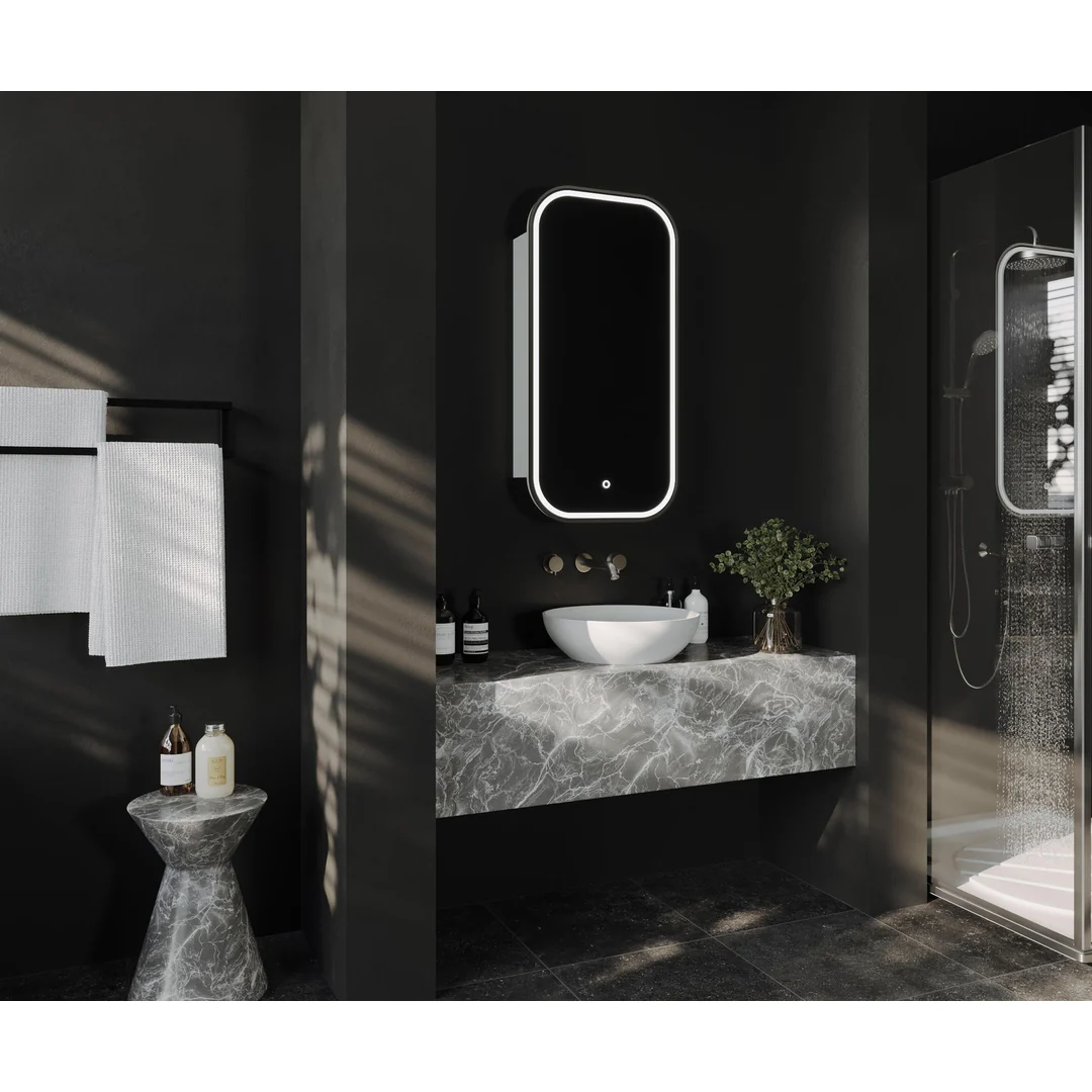 Remer Piazza Led Shaving Cabinet With With Georgian Metal Frame