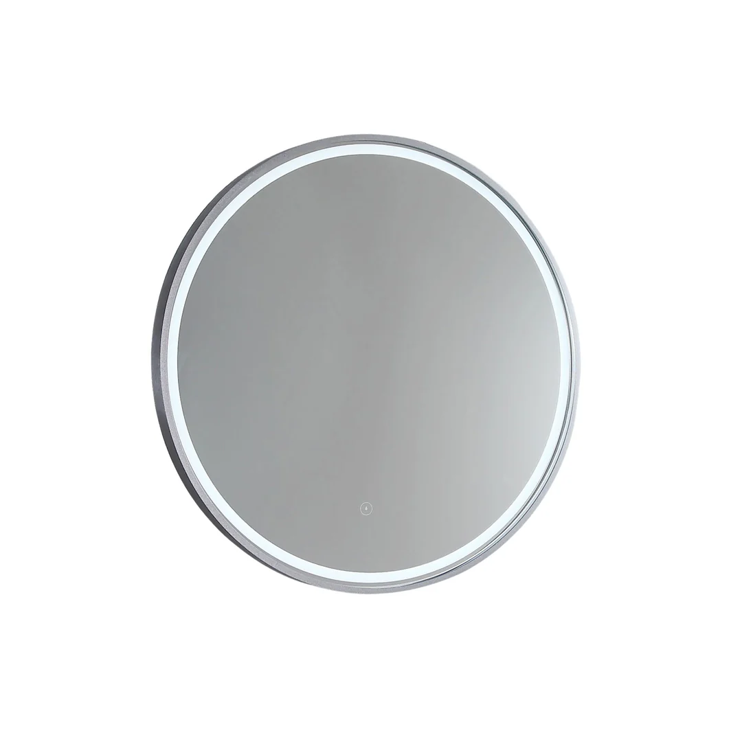 Remer Sphere 800 Round Led Mirror Brits Nickel Frame With Mirage Magnifier