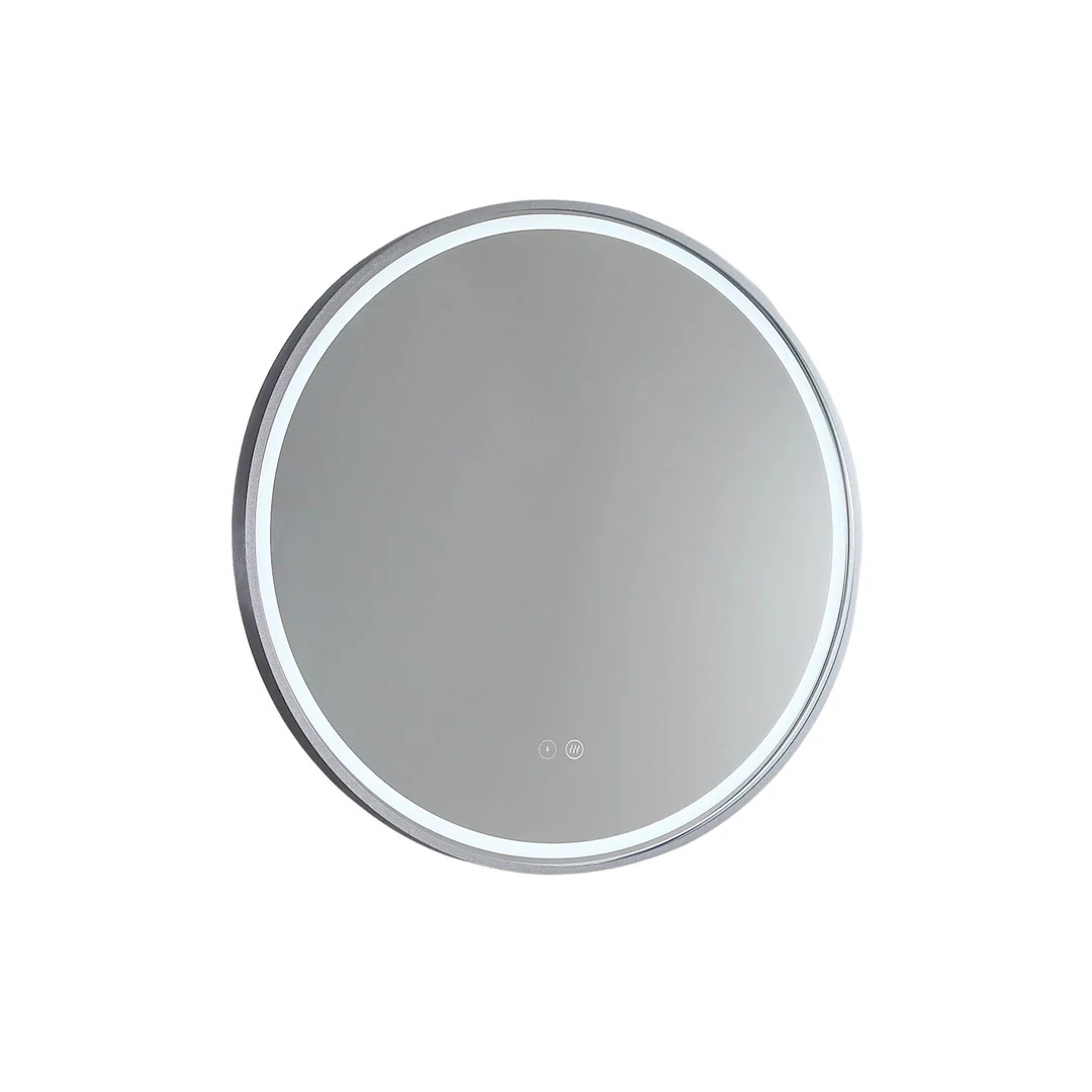 Remer Sphere 800 Round Led Mirror Demister Bluetooth Brits Nickel Frame With Mirage Magnifier