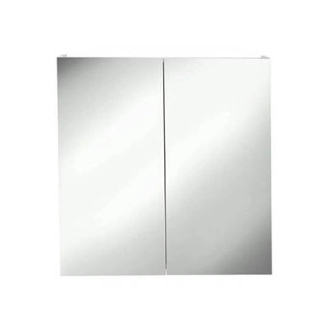 Rf 750mm Mirrored Shaving Cabinet 2 Door White Satin - Image 2