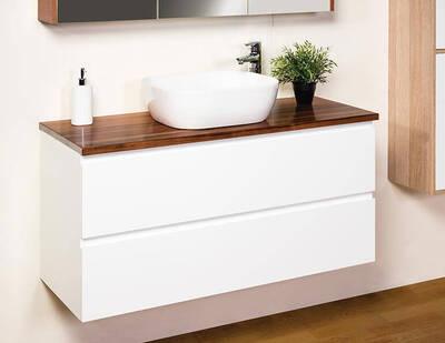 Rf Bella 600mm Vanity Wall Hung Woodgrain With Caeserstone Top Inc Basin - Image 3