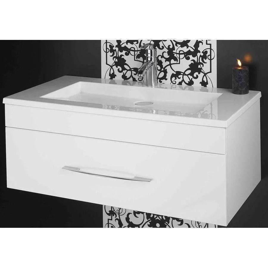 Rifco Aria 900 Double Drw Wall Hung Vanity Vogue Top - Image 3