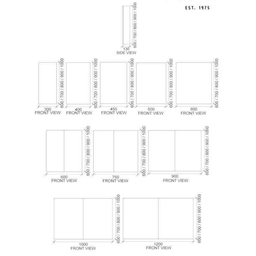 Rifco Overlay Std 600 X 450 1 Door Mirror Cabinet 7314 - Image 4
