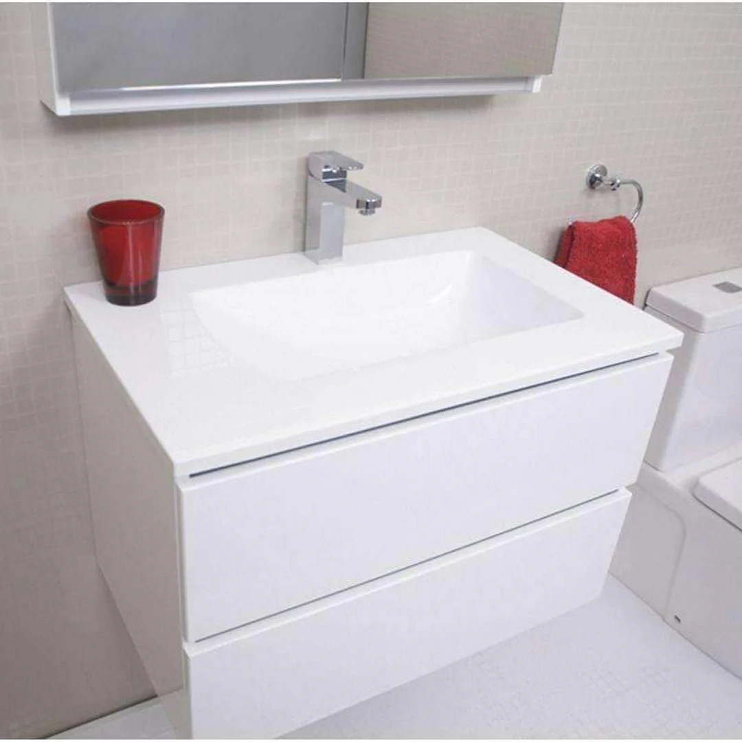 Rifco Platinum Dble Drw W/Hung 750 Vanity Icon Top Wht Pw7A