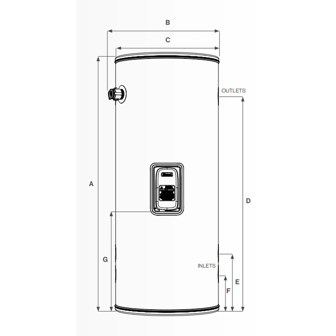 Rinnai Enviroflo S Series 250L Split Heat Pump (Tank Only) - Image 2