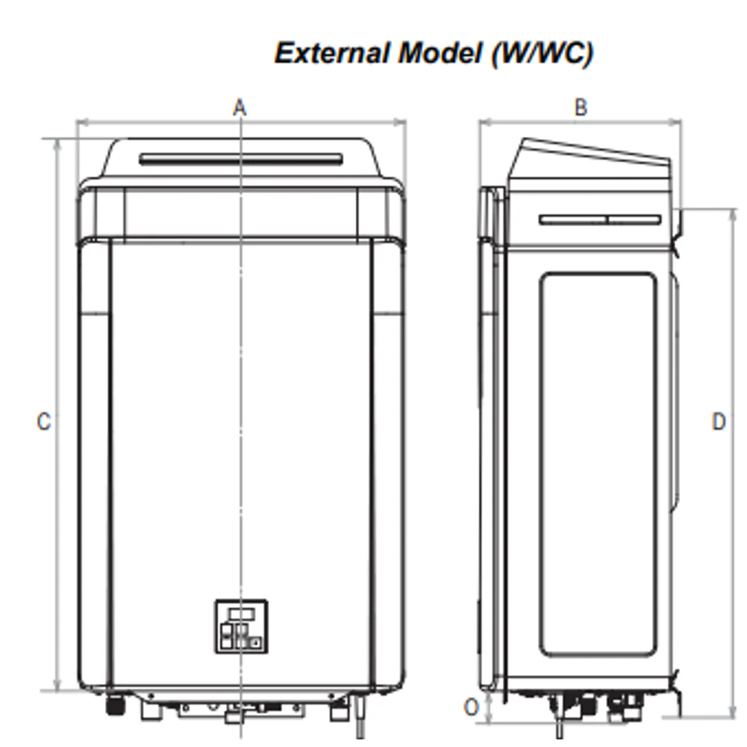 Rinnai Heavy Duty Cf Hws Condensing 32L External Preset 75 Deg Suit Ng Or Lpg Install - Image 2