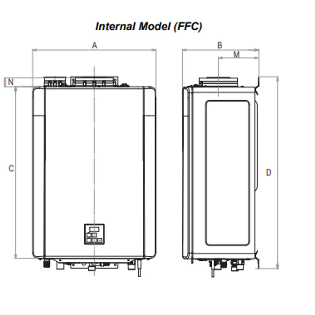 Rinnai Heavy Duty Cf Hws Condensing 32L Internal Preset 50 Deg Suit Ng Or Lpg Install - Image 2