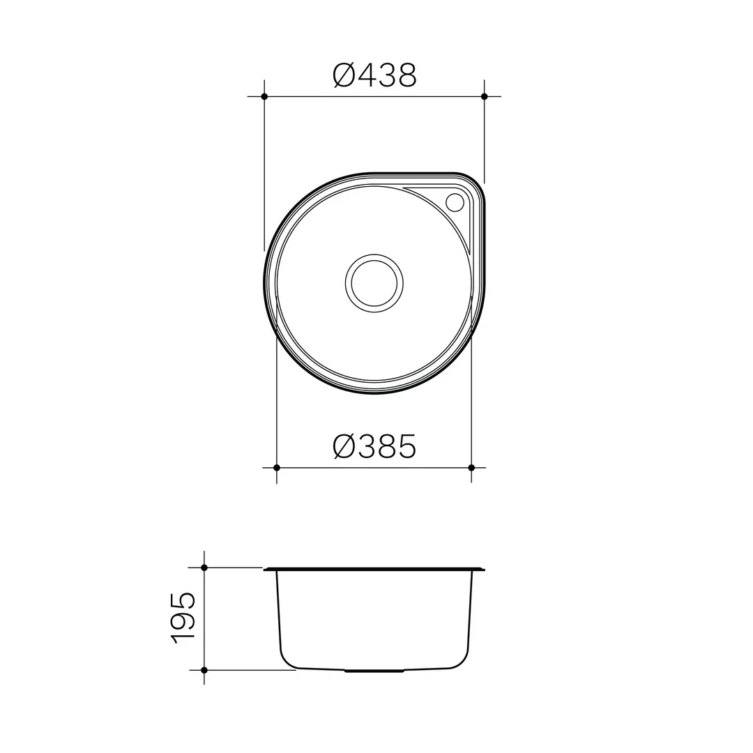 Caroma Round Bowl Overmount With Tap Landing - Image 2