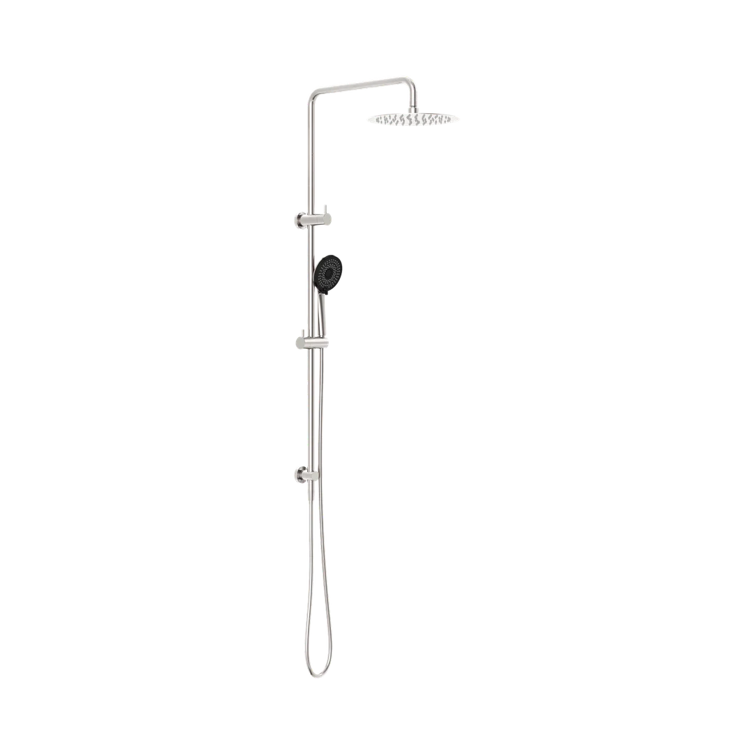 Round Project Twin Nero Shower 4 Star Rating - Brushed Nickel