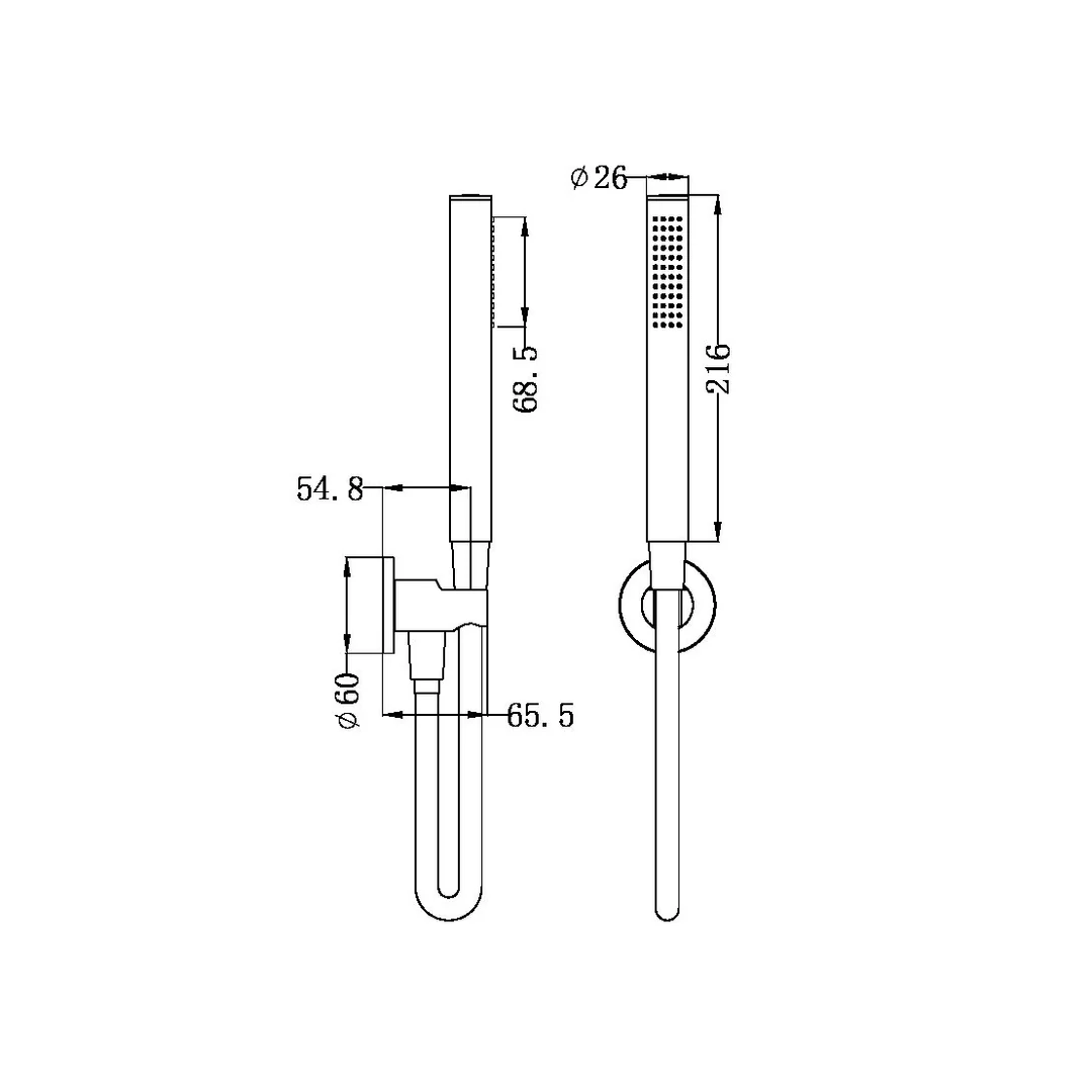 Nero Round Shower Bracket Matte Black - Image 5
