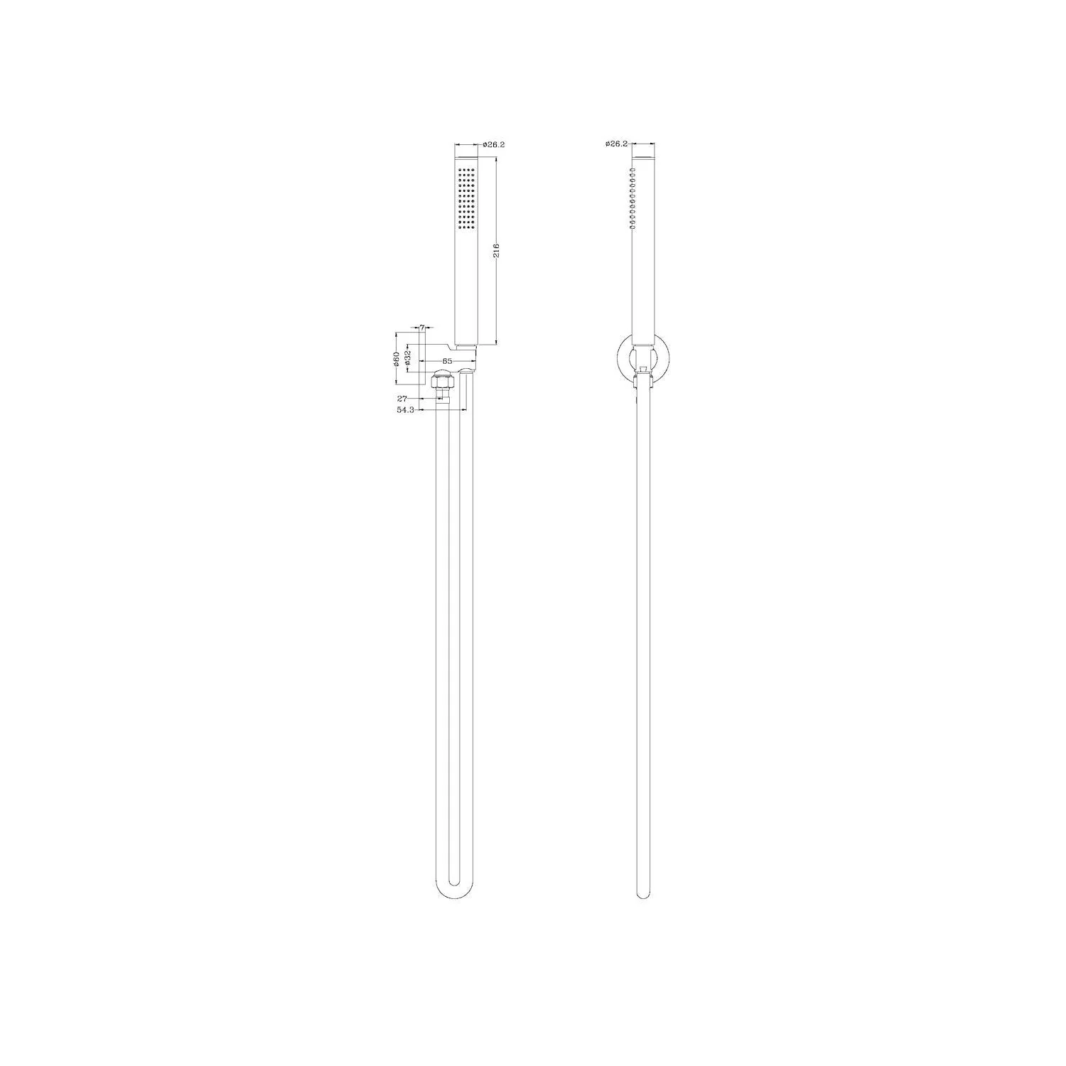 Nero Round Shower Bracket Matte Black - Image 8