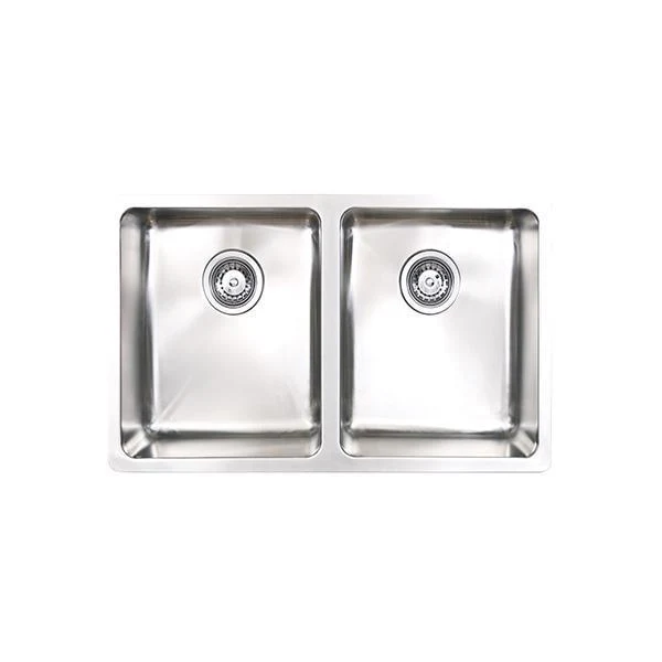 SEIMA KUBIC DOUBLE BOWL SINK INC BASKET WASTE S/STEEL